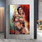 CDERFV Abstrakte Aktkunst Sexy Tattoos Mädchen Porträt Leinwanddruck Gemälde Poster und Drucke Wandkunst Bilder für Wohnzimmer Dekor-50x70cm （kein Rahmen）