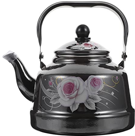 IMIKEYA Classic Enamel Kettle Kitchen Kettle Tea Pot for Cooking Instant Soup Maker
