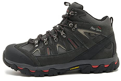 Peter Storm Men’s Arnside II Mid Walking Boot with High Traction Rubber Sole & Ankle Support, Suede, Waterproof, Breathable, Lightweight, Durable, Outdoors, Hiking & Trekking Footwear
