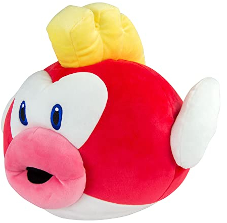Club Mocchi Mocchi - Cheep Cheep Mega Plüschtier 38cm von Nintendo, super weiches Kissen, Schlafzimmer-Accessoires für Sammler sowie Mädchen und Jungen ab 3 Jahren