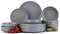 Konsimo Victo Vajilla Para 6 Personas - Vajilla de 18 Piezas - Vajillas Completas - Platos y Cuencos - Vajilla - Juego de Platos de Cerámica - Gris 18 Piezas (platos de pasta)