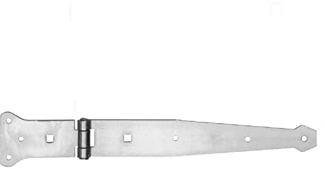 Pollmann®Baubeschläge Werfgehänge | Scharnier 300 mm schwer, schwarz, 2 Stück