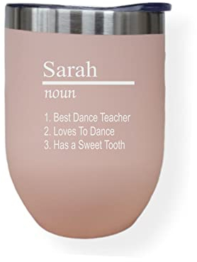 [Custom] Personalised Pink Name Noun/Definition 12oz Thermos Insulated Travel Cup Hot Cold Coffee Tea Ideal for Birthday Mothers Day Christmas Wedding/ Anniversary/ Birthday/ Retirement