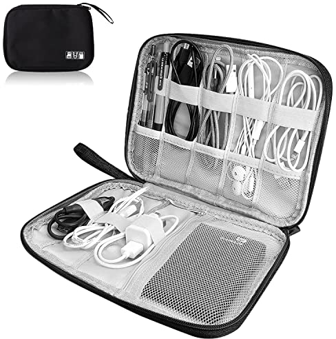 1 Stück Kabeltasche Organizer Tasche Universaltasche, Aufbewahrungstasche Elektronik, Tasche Elektronikzubehör Organizer, Elektronische Kabeltasche, Doppelte Schichte Elektronik Organizer Tasche