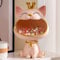 Key Bowl for Entryway Table, Lucky Cat Statue Candy Dish for Office Desk Art Home Decor (A - Light Pink)