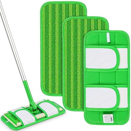 Reusable Mop Pads for Flash Speedmop: Papclean Microfibre Speed Mop Refill Wipes Washable Wet Cloth Heavy Duty Dry Pads Replacement for Household Kitchen All Purpose Floor Cleaning
