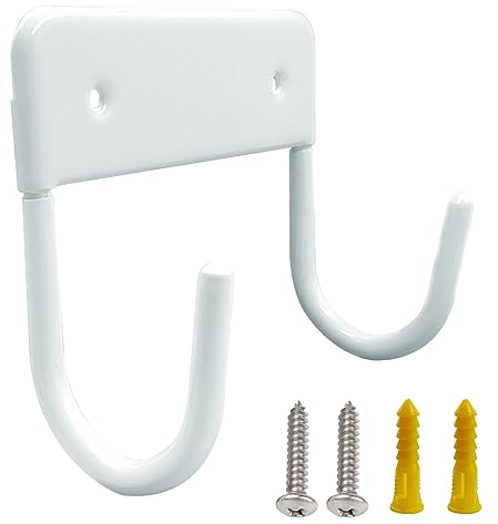 Rhinenet Ironing Board Hanger Ironing Board Hook Wall Mount Ironing Board Holder Ironing Boards Wall Mounted Holder Large & Small Ironing Board Storage Wall Bracket for Wall (White)