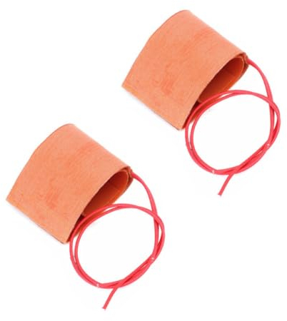 Silikon-Gummi-Heizkissen, 12 V, 240 W, flexible Silikon-Heizmatte, Gummi-Heizdecke, Orange, 10 x 30 cm, 2 Stück