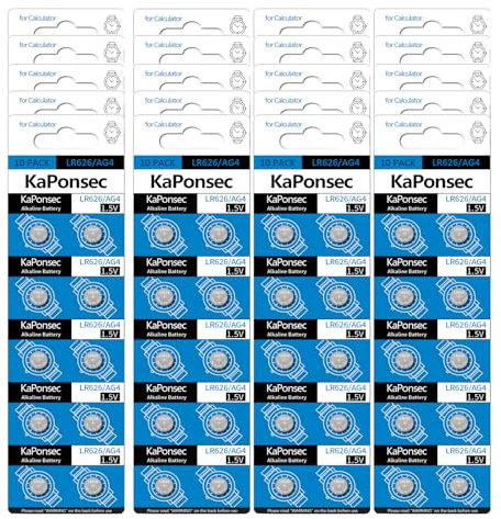KaPonsec 200PCS SR626SW AG4 377 Watch Battery