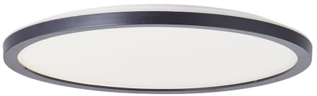 Brilliant Brennan LED-Deckenaufbau-Paneel 42cm, 3-Stufen-Dimmer mit Memory-Funktion, IP44 Spritzwasserschutz, Neutralweißes Licht 4000K, 2700 Lumen, 22W, Schwarz/Weiß
