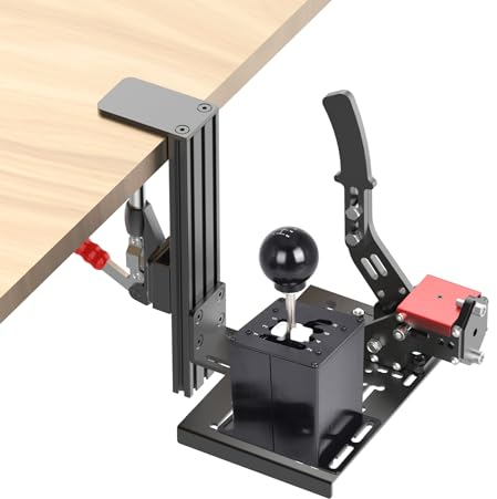 JUYEER Universal Schreibtisch Halterung Für Racing Sim Shifter Handbremse Kompatibel mit Thrustmaster TH8A Shifter/TSS Handbremse,ClubSport Shifter&Handbremse,desk mount for shifter and handbrake