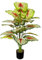 AIVORIUY Planta Artificial con Maceta Areca Palmera Grande Arbol Artificial Plastico Interior y Exterior Hogar Oficina Salon Dormitorio Balcón Moderno Decorativas (70cm Roja Palmera)