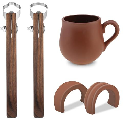 2 Piezas Herramientas para Esculpir Arcilla, Herramienta para Tallar Cerámica Herramienta Extrusora de Arcilla Raspador de Escultura Herramienta para Tallar Cerámica para Hacer Tazas Modelado