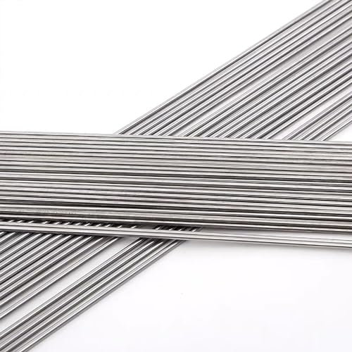 TIHONORI 50CM 304 Edelstahl Federdraht Hartdraht Voller Hartdraht gerader Draht 2-5mm Federstahldraht, elastischer Stahlstab Rundstab,20Pcs/2mm