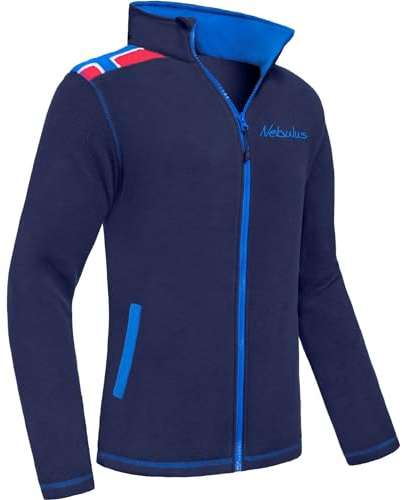 Nebulus Herren Fleecejacke CHALSEA, warme Fleece Jacke, mit langem Full-Zip Reißverschluss
