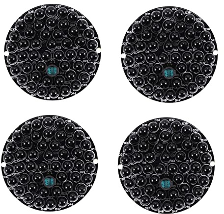 Bcowtte Lot de 4 platines LED infrarouges 940 Nm - 48 pièces - Invisibles en l'absence d'exposition