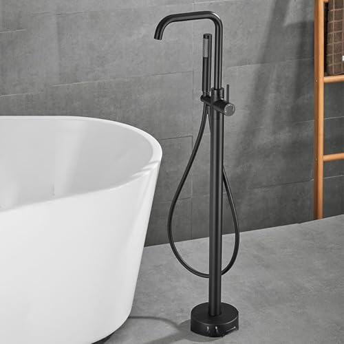 UNFRASLOP Schwarz,B, Badewannenarmatur Armatur Für Freistehende Badewanne Einhebelmischer Dusche Mischbatterie Armatur Dusche Set 360° Schwenkbar