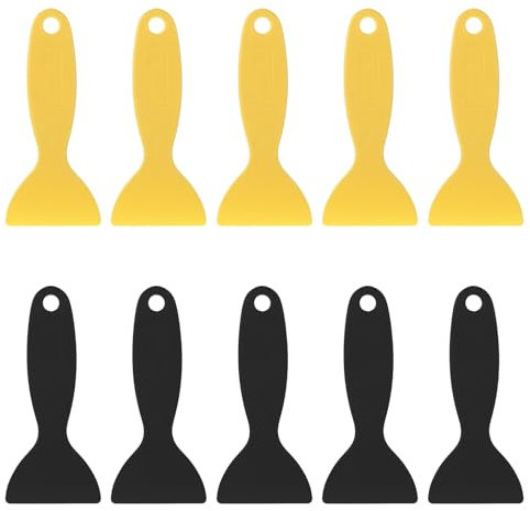 Wanmu 10Pcs Plastic Spatula, Flexible Resin Scraper, Paint Scrapers, Air Bubble Remover Sticker Installation Tool for 3D Printing Resin Removal, Spackling, Patching, Decal, Wallpaper