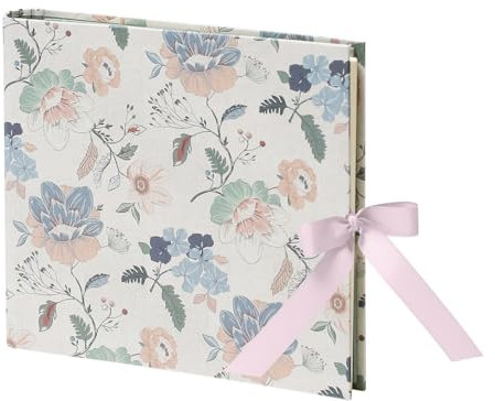 Rössler Papier 18771537006 - Gästebuch Eliza, 23 x 22 cm, 60 weiße Seiten, Fotoalbum zum Selbstgestalten