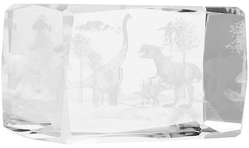 IMIKEYA 1pc Carved Dinosaur Crystal Decor Ornament Dinosaur Adornment Figurines Car Dashboard Statue Sculpture Dinosaur Carven Adornment Home Adornment Desktop Adornment Transparent