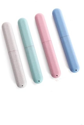 GRADENEVE 4 Stück Reise Zahnbürstenhalter Tragbares Zahnbürstenetui Für Outdoor Wandern Camping Bruchsicher Und Leicht Ideal Für Unterwegs