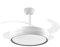 Citymart ® Ventilador de Techo LED con Aspas Retráctiles, Silencioso con Mando a Distancia motor DC 30W+Luz Led 54W, 6 velocidades con Memoria de la luz (Gris)