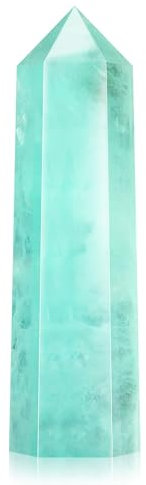 FoiiLiio 9-10cm Torre de Verde Cristal de Roca Piedra Preciosa Natural Vástago de Cristal Grandes Torres Piedra Curativa Meditación Energía Piedra