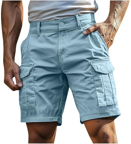 Shorts pour hommes Cargo Shorts Camouflage Loisirs pour hommes Fit ample Coton Bermuda Camo Short Urban/Outdoor Shorts tactiques pour hommes - Pantalon cargo léger pour hommes pour tactique, militaire