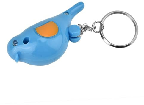 AOWINHIT Sifflet LED Oiseau, Localisateur de Clés, Commande Vocale Intelligente, Porte-Clés avec Batterie pour Une Récupération Facile des Clés, Bleu (Bleu)