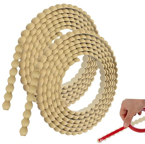 19.7FT Wood Color Bead Molding Trim Self Adhesive,15mm Peel and Stick for Walls Bathroom Mirror Frame Border,DIY Furniture Door Wardrobe Home Decor