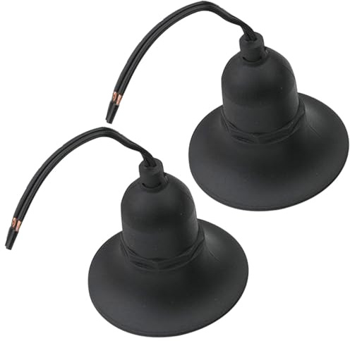 Lampenfassung mit Kabel E27 2 Stück Schwarz für Außenleuchten | Kunststoff und Metall, Sichere Montage, Schneller Austausch, für Wohnungen und Lagergänge