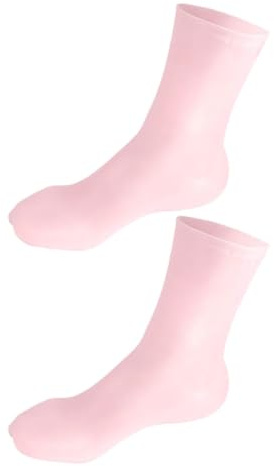 Calcetines Hidratantes Largos para Pies Agrietados Mujer Sebs Rosa | 1 Par Elásticos, Suaves y Aptos tras Crema, para Cutículas y Dedos