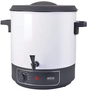 Silva Homeline HG-E 290 – 2-in-1 Einkochautomat & Heißgetränkeautomat, 29 L Volumen, 23,5 L Nutzinhalt, Thermostat 40–110 °C, 1800 W, Auslaufhahn, Einlegerost, Überhitzungsschutz, emailliertes Gehäuse