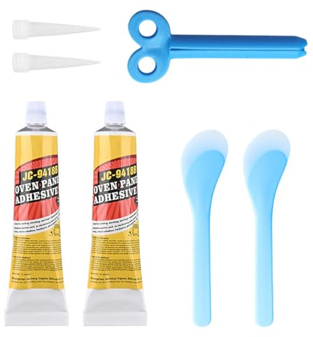 7 PCS Black Heat Resistant Silicone Set,High Temperature Silicone Sealant,Waterproof,for Oven Door,Glass Cooktop Sealing,50ML
