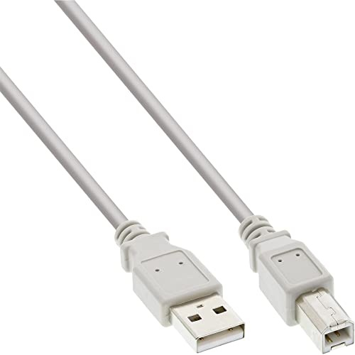 InLine USB 2.0 Anschlusskabel A an B 1m beige