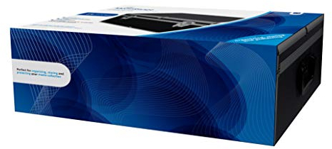 MediaRange Archivierungskoffer für 500 Discs, Aluminium-Optik, mit Einhängetaschen, schwarz