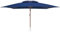 anndora® Sonnenschirm 3 x 4 m eckig Terassenschirm Holz Gestänge - Navy Dunkelblau