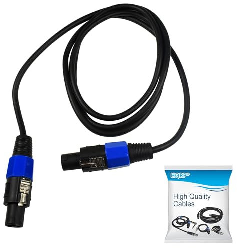 HQRP 6ft Speakon to Speakon (M/M) Cable for JBL EON 305 Speaker ; Mr. Dj PRO-SUB15AMP / PRO-SUB18AMP Subwoofer ; Orange Amplifiers OBC Series OBC210 / OBC410 Bass Speaker Cabinet