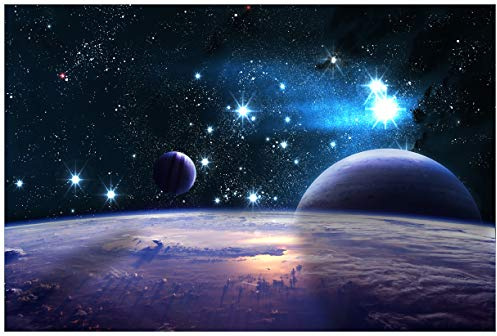 Wallario Premium XXL-Vliestapete Planeten im Weltall - Fototapete Größe: 400 x 267 cm