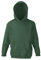 Fruit Of The Loom Childrens Unisex Hooded Sweatshirt / Hoodie (5-6) (Bottle Green)