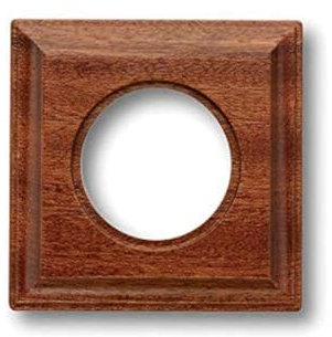 Fontini 36 – 811 – 16 – 2 – Cache pour prise murale effet bois sapelly Élément Classique Quad Pack