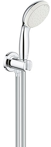 GROHE Tempesta 100 Wandhalterset (wassersparend, 2 Strahlarten, Antikalk- System, langlebig), chrom, 26406001