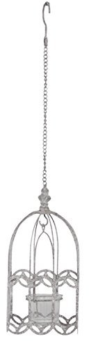 CHIC ANTIQUE° NOSTALGISCHER KLEINER TEELICHT VOGELKÄFIG ° ANTIK ZINK ° DEKO ° SHABBY