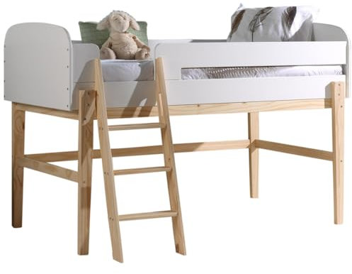 Vipack Bett, Holz, Weiß, 90 x 200 cm