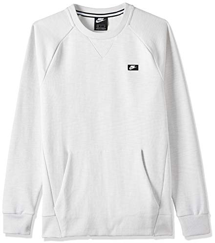 Nike Men M NSW Optic CRW Long Sleeved T-Shirt - Sail/Heather, Large