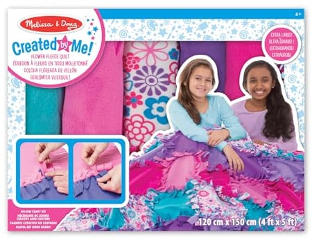 Melissa & Doug - Hab ich selbst gemacht, Geblümter Vlies quilt, erstelle Ihre eigene Decke, Mehrfarbig