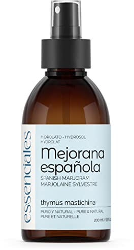 Essenciales - Hidrolato de Mejorana Española, 100% Puro y Natural, 200 ml | Hidrolato de Thymus Mastichina