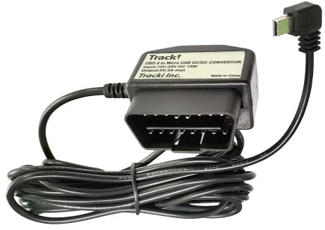Tracki OBD to Micro USB Wiring Cable - Used for GPS Tracker hook up to a car or a truck - 12V input