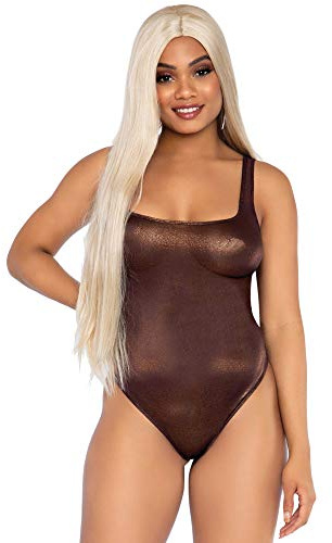 LEG AVENUE Damen Shimmer Bodysuit Dessous-Set, Bronze, M/L