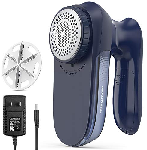 BEAUTURAL Afeitadora de tela para suéter Home Edition, potente y eficiente removedor de pelusas para ropa y muebles, adaptador de CA o removedor de pelusas de píldoras alimentado por pilas, especial